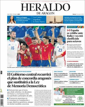 España es una fiesta, bravissimo... las portadas en prensa tras la victoria ante Italia