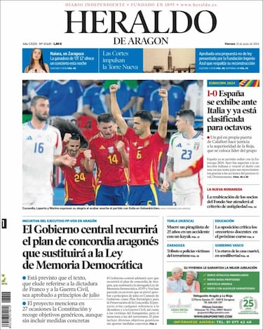 España es una fiesta, bravissimo... las portadas en prensa tras la victoria ante Italia