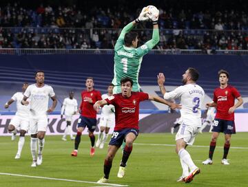 Thibaut Courtois, Manu Sánchez y Dani Carvajal.