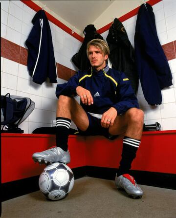 David Beckham en 1999 con el Manchester United.