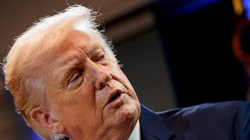 El presidente de Estados Unidos, Donald Trump, habla durante una rueda de prensa en la Casa Blanca, tras la sentencia del Tribunal Supremo en Washington D. C., Estados Unidos, el 20 de febrero de 2026.