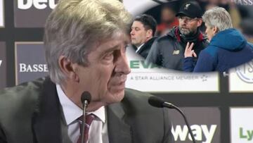 Pellegrini: "Klopp siempre me gana con goles en fuera de juego"