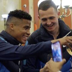 Wilmar Barrios celebró su primer título con el Zenit y su afición