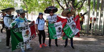 El color previo al Argentina vs México en Mendoza