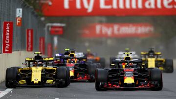 Verstappen, de Red Bull, en un gran premio de esta temporada. 