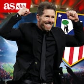 Diego Pablo Simeone celebra en rueda de prensa el triunfo contra el Brujas en Champions