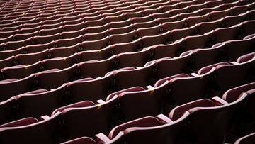 MINNEAPOLIS, MINNESOTA - OCTOBER 24: A view of empty seats before the start of the game between the Michigan Wolverines and the Minnesota Golden Gophers at TCF Bank Stadium on October 24, 2020 in Minneapolis, Minnesota. David Berding/Getty Images/AFP
=