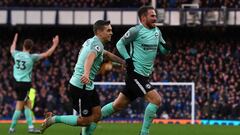 Brighton le da otro golpe a un Everton que extraña a Yerry Mina