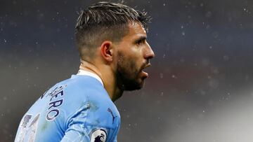 FILE PHOTO: Soccer Football - Premier League - Manchester City v Newcastle United - Etihad Stadium, Manchester, Britain - December 26, 2020 Manchester City&#039;s Sergio Aguero Pool via REUTERS/Jason Cairnduff EDITORIAL USE ONLY. No use with unauthorized 