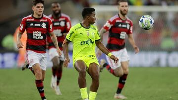 Endrick, durante el Flamengo-Palmeiras.