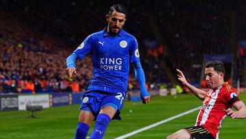 Mahrez con el Leicester.