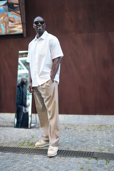 Omar Sy durante el desfile de Louis Vuitton Menswear Primavera/Verano 2026, en el marco de la Semana de la Moda de París, el 24 de junio de 2025 en París, Francia.