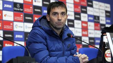 Garitano en rueda de prensa.