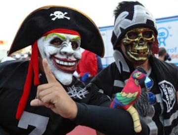 El color de la afición de la NFL en en el Estadio Azteca