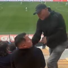 Graban polémica agresión del padre de Nico Castillo en el clásico universitario