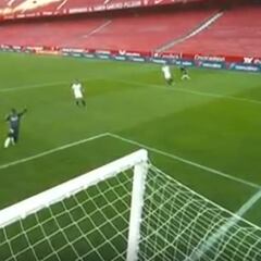 Vinicius forces Bono into own goal to give Real Madrid the lead