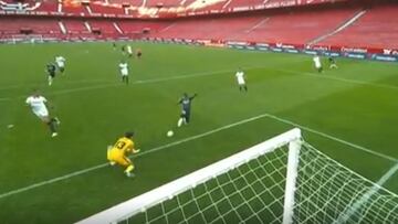 Sevilla v Real Madrid | Vinicius tapped the ball onto Bono who pushed it into his own net to open the scoring for Real Madrid in their game against Sevilla.