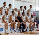 Florentino, en la foto oficial del Real Madrid de Baloncesto