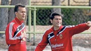 <b>FALTA GOL. </b>Marcelino volvió a recalcar el domingo la falta de gol que tiene el Real Zaragoza.