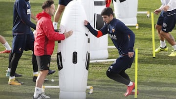 Gon&ccedil;alo Guedes, esta semana, entren&aacute;ndose.