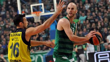 Nick Calathes, ante Kostas Sloukas.