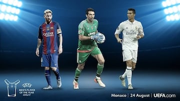 Cristiano, Messi y Buffon optan al Mejor Jugador de la UEFA