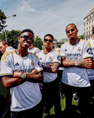 Militao, Rodrygo y Vinicius Júnior.