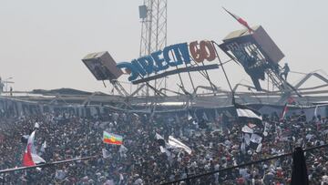 El crudo video del momento en que colapsó el techo del Monumental