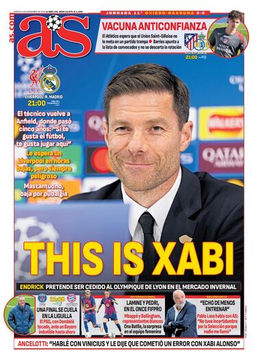 Las portadas de AS de noviembre