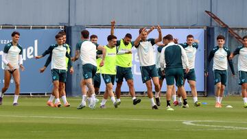 Entrenamiento del Málaga.