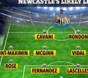 El '11' de estrellas del Newcastle con Vidal junto a Cavani y Bale