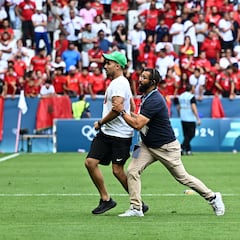 VAR disallows Argentina goal against Morocco after more than an hour at 2024 Olympics