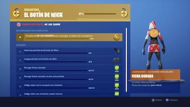 Fortnite: guía de los desafíos de El botín de Wick