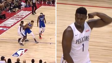 Zion no te la roba, te la arranca: la primera animalada del N?1 del draft y era solo la liga de verano