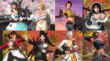 Los trajes rotos de Senran Kagura en Dead or Alive 5