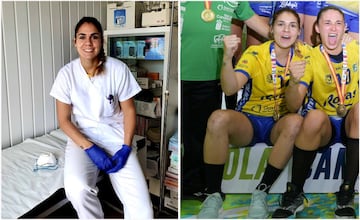 Enfermera de profesión, Chaxiraxi Hernández (Maspalomas, 28 años) compagina su trabajo con el balonmano en el Rocasa, “aunque con cinco operaciones de rodilla en los últimos años, el fin está cerca”. Hace casi dos años que acabó sus estudios y trabaja en un geriátrico, donde es la única enfermera “con cinco auxiliares de compañeras”: “De momento estamos teniendo suerte, no tenemos casos y hemos podido realizar trabajo de prevención, porque nosotros trabajamos con las personas más vulnerables, así que por ahora lo que hemos hecho es aislar a las personas con problemas respiratorios. Aún no estamos en la primera línea”, asegura la extremo, cuyo objetivo “desde pequeña” fue la enfermería.