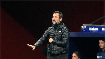 Quique Sánchez Flores, en el Atlético de Madrid-Getafe.