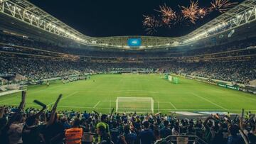 El estadio Allianz Parque durante un partido de Palmeiras.