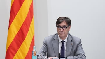 El presidente de la Generalitat de Catalunya, Salvador Illa, se reúnen con la Comisión técnica para la ampliación del Aeropuerto Joan Tarradellas Barcelona-El Prat, a 10 de junio de 2025, en Barcelona, Catalunya (España). El Govern ha puesto sobre la mesa su propuesta para el aeropuerto después de haber aprobado con los socios de investidura, ERC y Comuns, los 3 suplementos de crédito que suman 4.000 millones de euros a los presupuestos prorrogados de la Generalitat.
10 JUNIO 2025
David Zorrakino / Europa Press
10/06/2025