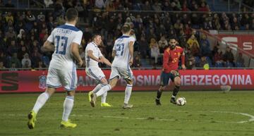 1-0. Isco en la jugada del primer gol de Brais.