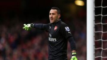 David Ospina en su primer partido como titular en la Premier League ante el Stoke City. 