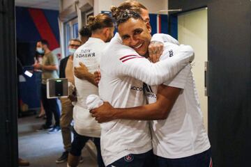 Sergio con Keylor Navas.