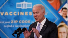 President Joe Biden delivers remarks on the authorization of the coronavirus disease vaccine for kids ages 5 to 11, during a speech in the Eisenhower Executive Office Building&rsquo;s South Court Auditorium at the White House.