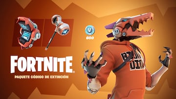 fortnite pack inicio codigo de extincion nueva skin robosaurio