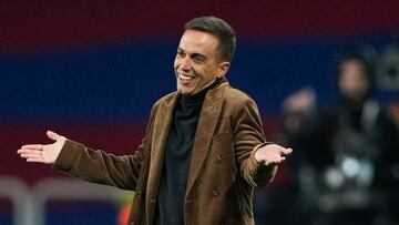 BARCELONA, 15/12/2024.- El entrenador del Leganés Borja Jiménez durante el partido de la jornada 17 de LaLiga que FC Barcelona y CD Leganés disputan este domingo en el estadio Lluís Companys, en Barcelona. EFE/Alejandro García