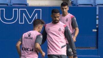 ENTRENAMIENTO DEL ESPANYOL 
 
 Yangel Herrera y Rub&eacute;n S&aacute;nchez.