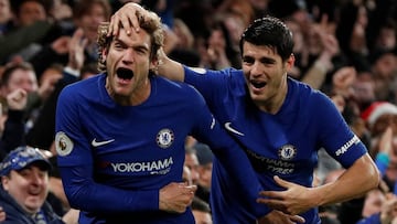 Morata y Alonso impulsan al Chelsea ante el Brighton