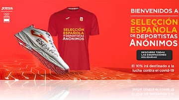 Cartel promocional de la Selecci&oacute;n Espa&ntilde;ola de Deportistas An&oacute;nimos puesta en marcha por el COE y Joma.