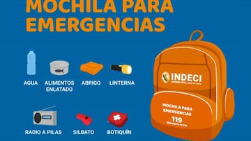 Sismos en Perú: ¿cómo preparar la mochila de emergencia en caso de un terremoto?