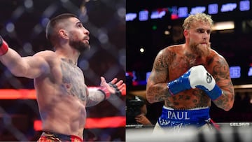 El peleador de la UFC Ilia Topuria y Jake Paul.